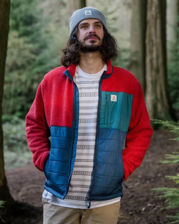 Discount Floris van Bommel Born Explorer Recycled Polar-Lined Sherpa Fleece Cardinal