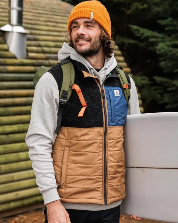 Discount Floris van Bommel Born Explorer Recycled Polar-Lined Sherpa Vest Black