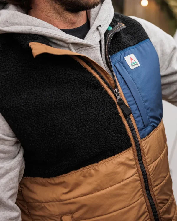 Discount Floris van Bommel Born Explorer Recycled Polar-Lined Sherpa Vest Black