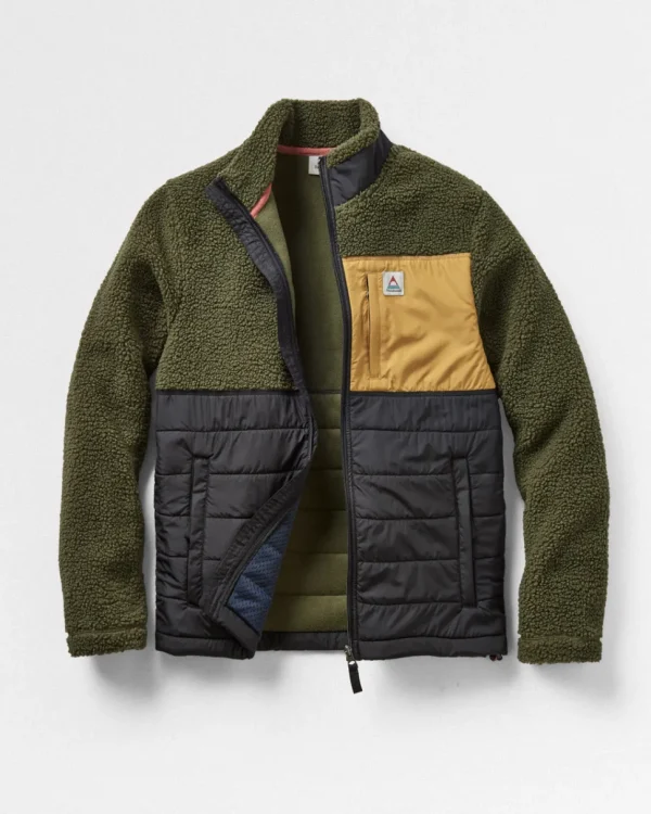 Discount Floris van Bommel Born Explorer Recycled Polar-Lined Sherpa Fleece Khaki