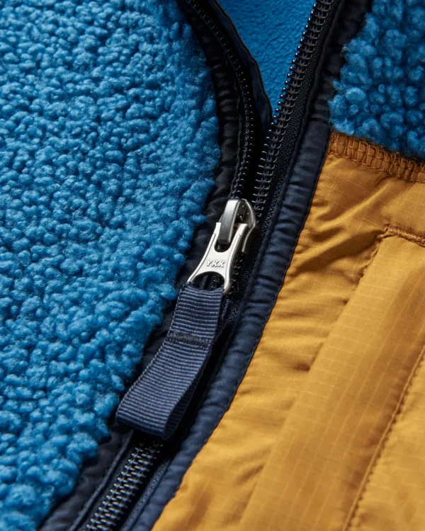Discount Floris van Bommel Born Explorer Recycled Polar-Lined Sherpa Vest Blue Steel