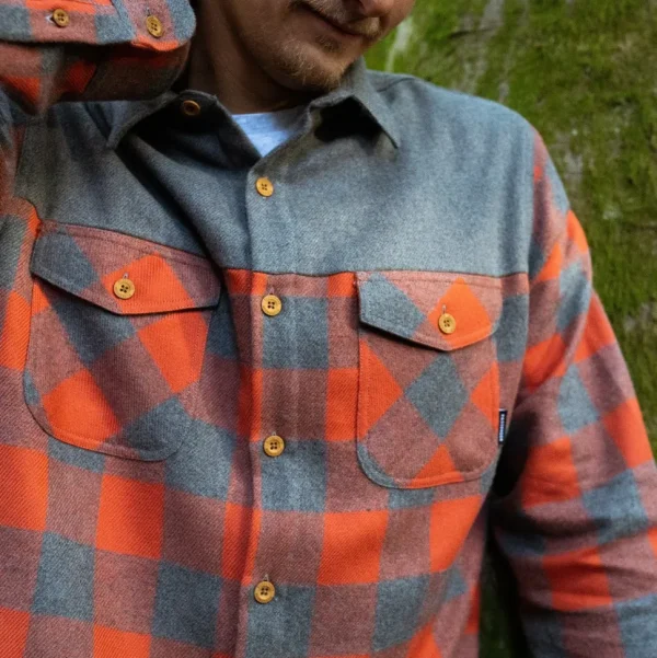 Online Passenger Bozeman Shirt Buffalo Check Orange
