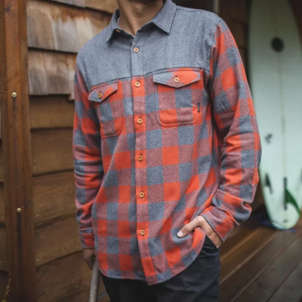 Online Passenger Bozeman Shirt Buffalo Check Orange