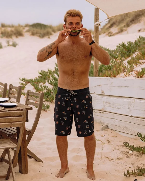Online Floris van Bommel Breaks Recycled Boardshort Taco Time Black