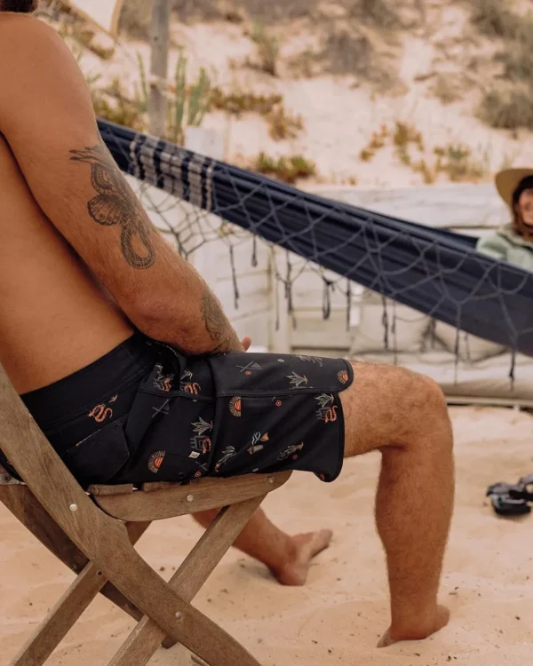 Online Floris van Bommel Breaks Recycled Boardshort Taco Time Black