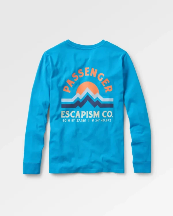 Outlet Passenger Breathe Recycled Cotton LS T-Shirt Atlantic Blue