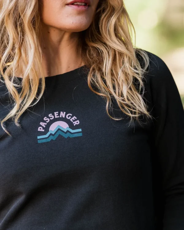 New Passenger Breathe Recycled Cotton Sweatshirt Black