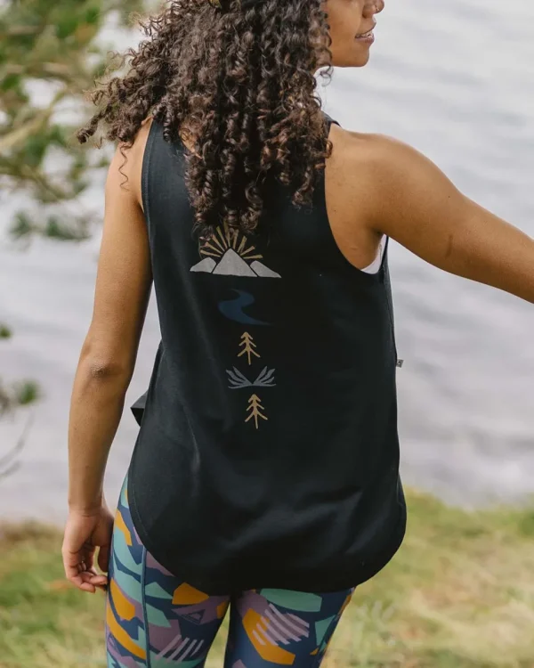 Flash Sale Passenger Breezy Recycled Active Tank Top Black