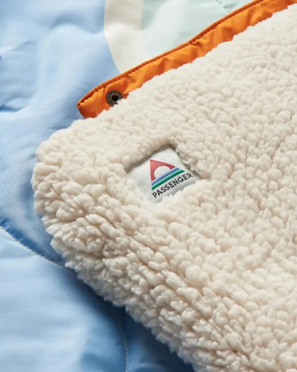 Hot Floris van Bommel Cabin Recycled Sherpa Blanket Cornflower
