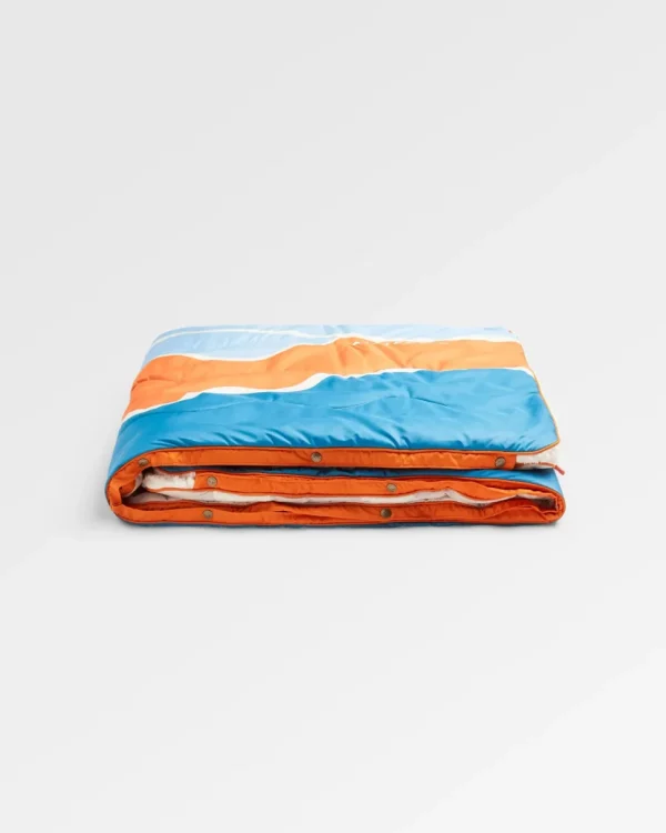 Outlet Floris van Bommel Cabin Recycled Sherpa Blanket Cornflower