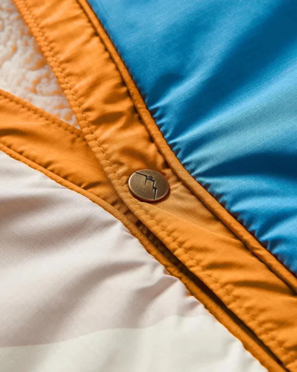 Outlet Floris van Bommel Cabin Recycled Sherpa Blanket Cornflower