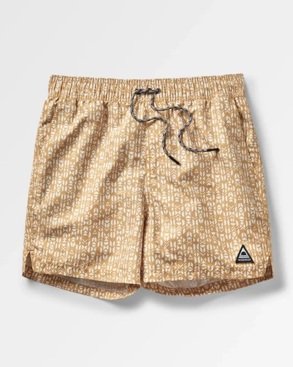 Clearance Floris van Bommel Cali Recycled Swim Short Mustard Mini Geo