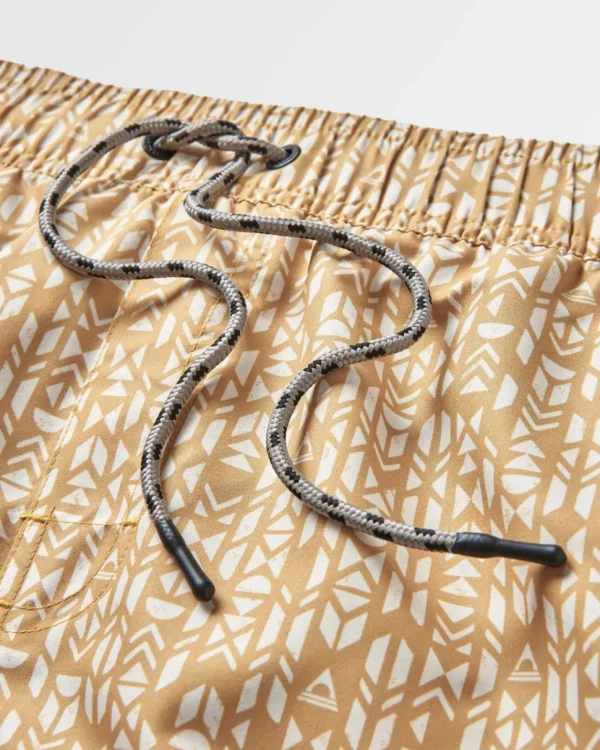 Clearance Floris van Bommel Cali Recycled Swim Short Mustard Mini Geo