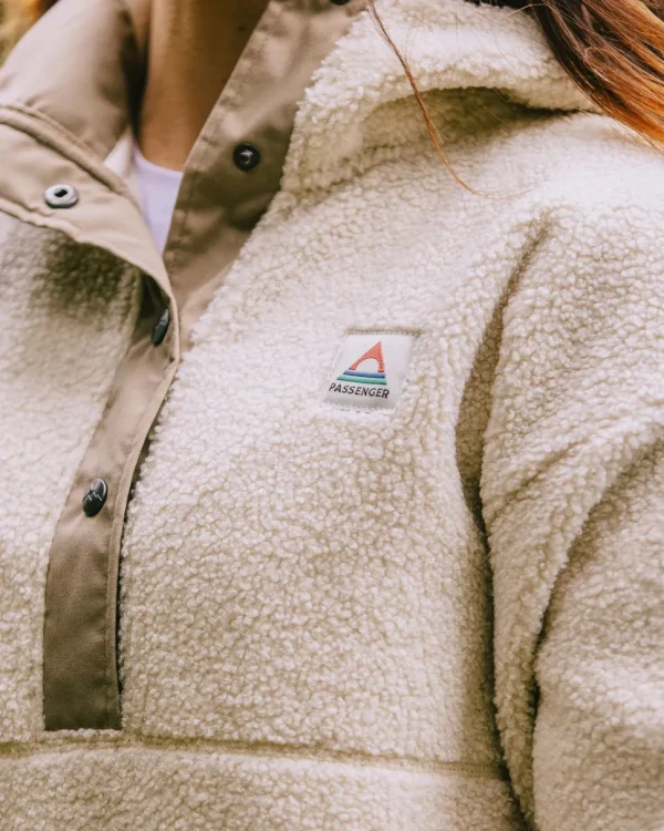 Fashion Passenger Calla Hooded Pullover Recycled Fleece Birch