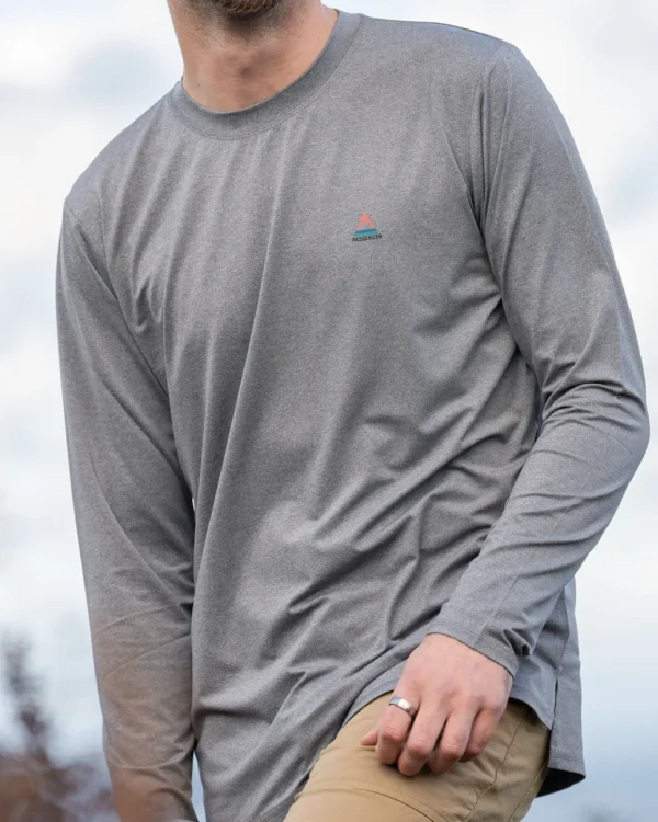 Cheap Passenger Classic Active Recycled Marl LS T-Shirt Grey Marl