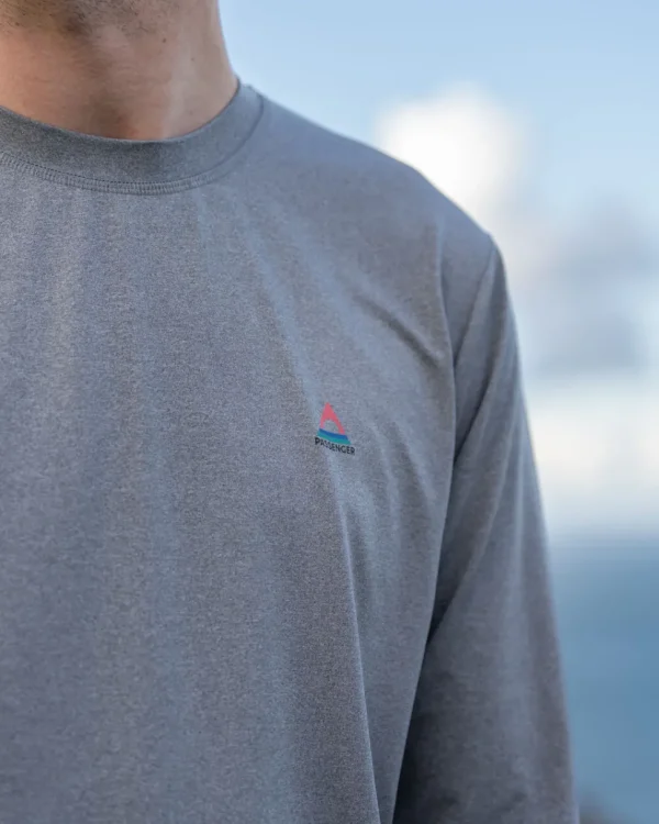 Cheap Passenger Classic Active Recycled Marl LS T-Shirt Grey Marl