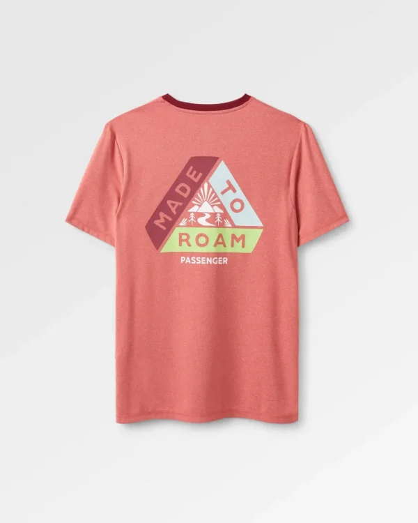 Fashion Passenger Classic Active Recycled T-Shirt Marl Mineral Red Marl