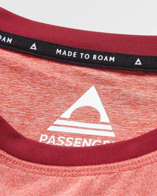 Fashion Passenger Classic Active Recycled T-Shirt Marl Mineral Red Marl