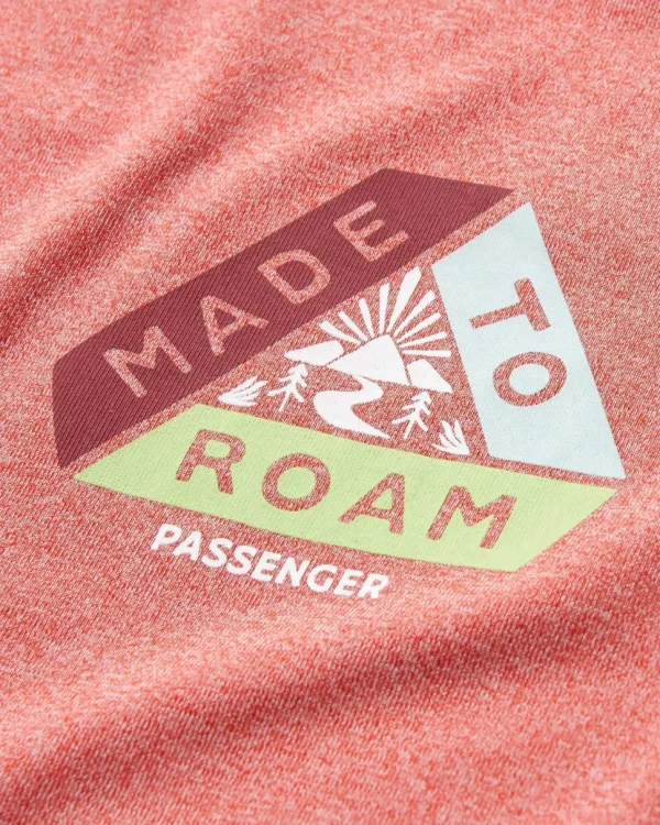 Fashion Passenger Classic Active Recycled T-Shirt Marl Mineral Red Marl