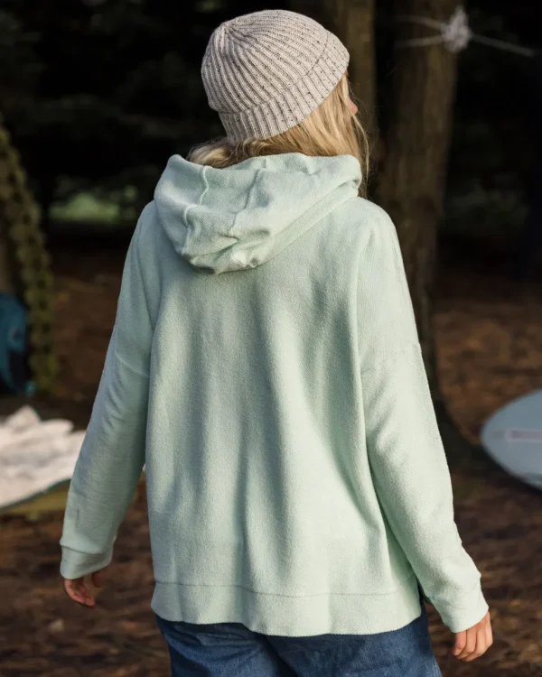 Clearance Passenger Clove Organic Cotton Textured Hoodie Surf Spray