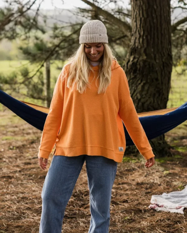 Outlet Passenger Clove Organic Cotton Textured Hoodie Apricot
