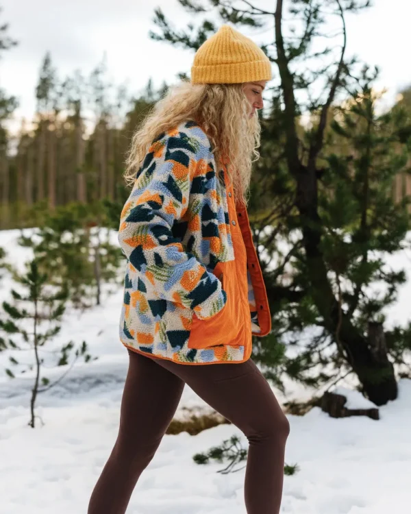 Online Passenger Clover Recycled Deep-Pile Sherpa Fleece Off White Camo