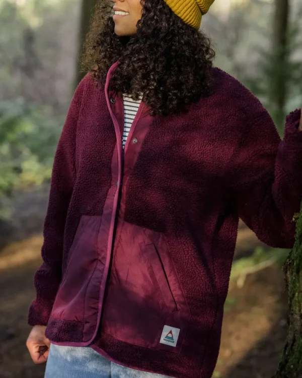 Outlet Passenger Clover Recycled Deep-Pile Sherpa Fleece Wine