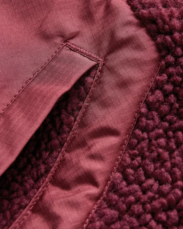 Outlet Passenger Clover Recycled Deep-Pile Sherpa Fleece Wine
