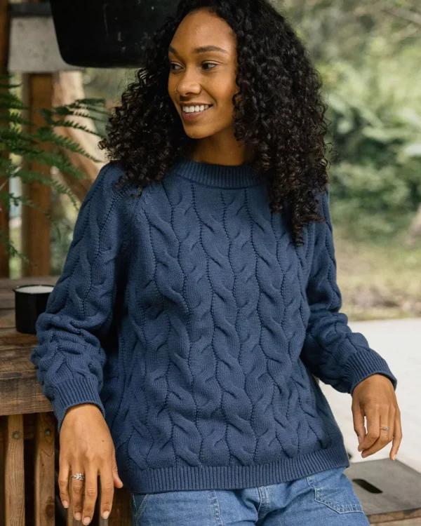 Best Passenger Comfort Organic Knitted Jumper Dark Denim
