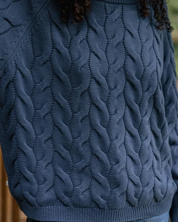 Best Passenger Comfort Organic Knitted Jumper Dark Denim
