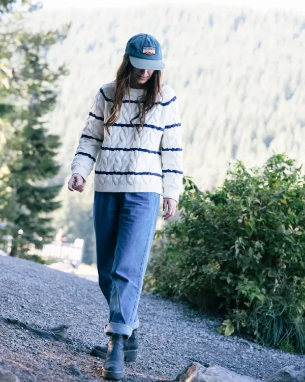 Best Passenger Comfort Organic Knitted Jumper Off White Stripe