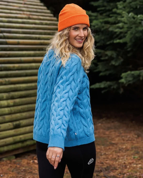 Cheap Passenger Comfort Organic Knitted Jumper Atlantic Blue