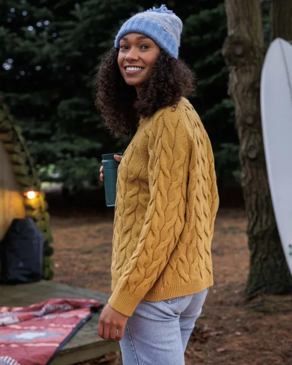 Online Passenger Comfort Organic Knitted Jumper Mustard Gold