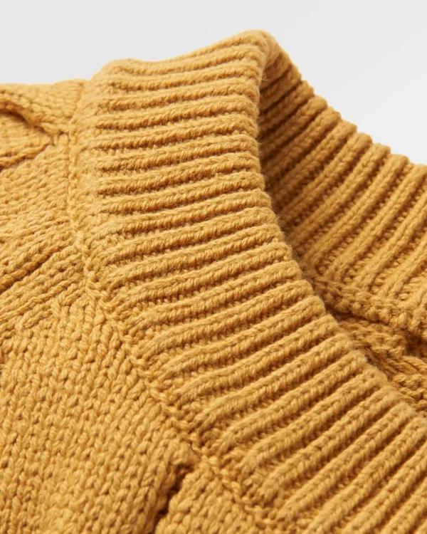 Online Passenger Comfort Organic Knitted Jumper Mustard Gold