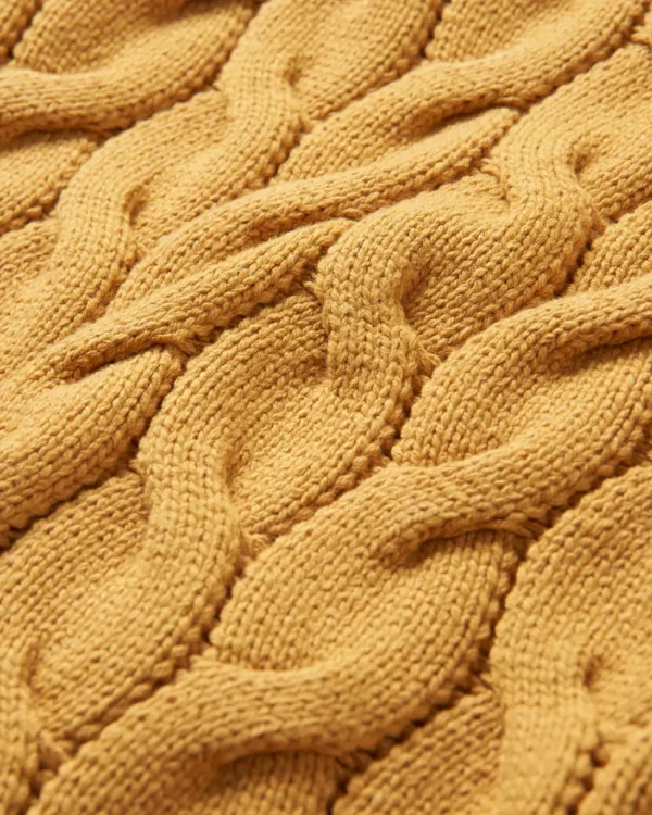 Online Passenger Comfort Organic Knitted Jumper Mustard Gold