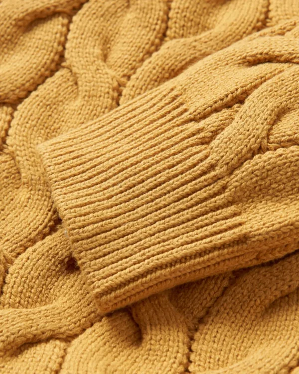 Online Passenger Comfort Organic Knitted Jumper Mustard Gold