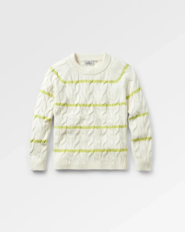 Hot Passenger Comfort Stripe Organic Knitted Jumper Lime Stripe