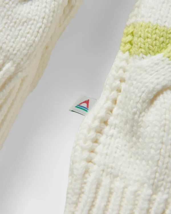 Hot Passenger Comfort Stripe Organic Knitted Jumper Lime Stripe