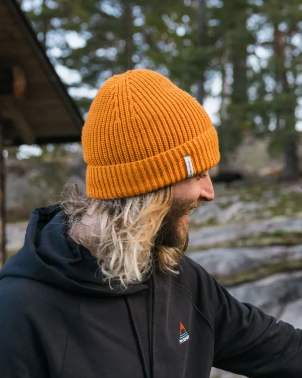 Clearance Passenger Compass Recycled 2.0 Beanie Sunrise Orange