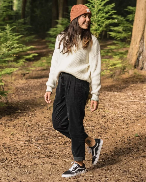 Flash Sale Passenger Compass Recycled Corduroy Trouser Black