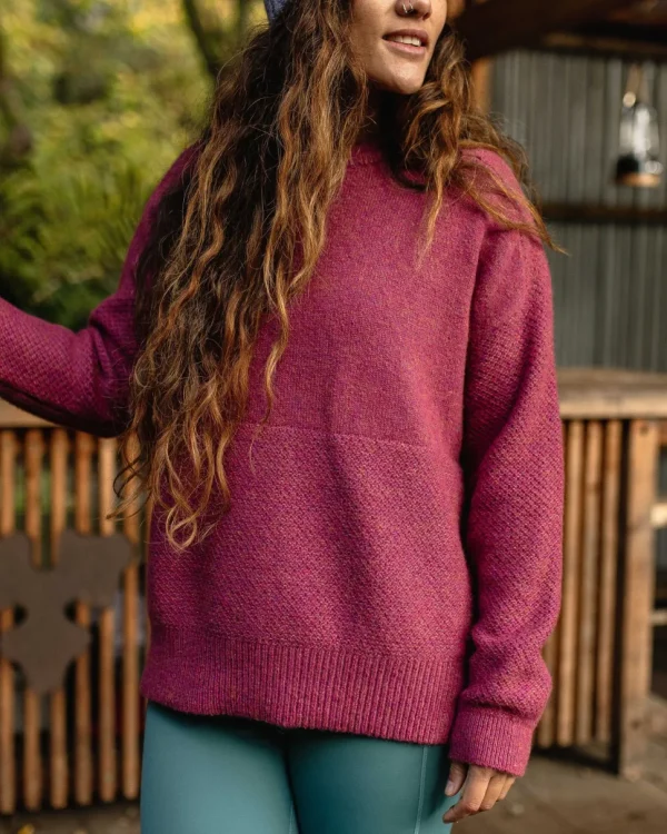Sale Passenger Cove Recycled Knitted Jumper Rhubarb