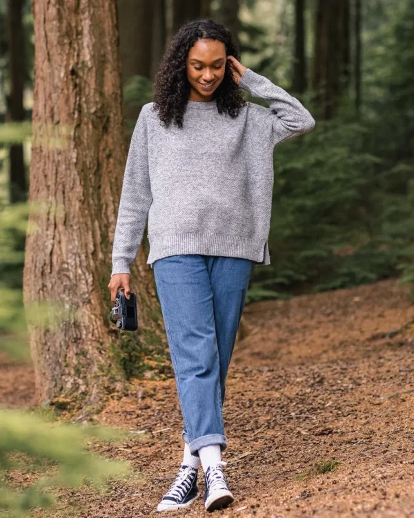 Best Sale Passenger Cove Recycled Knitted Jumper Grey Marl