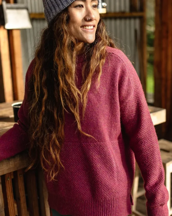 Sale Passenger Cove Recycled Knitted Jumper Rhubarb