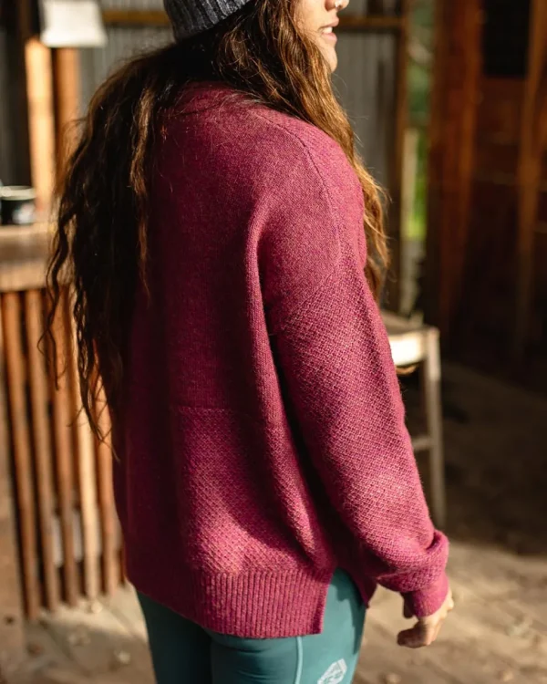 Sale Passenger Cove Recycled Knitted Jumper Rhubarb