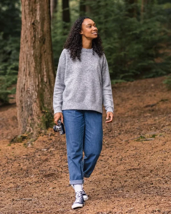 Best Sale Passenger Cove Recycled Knitted Jumper Grey Marl