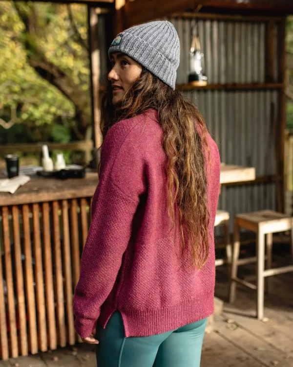 Sale Passenger Cove Recycled Knitted Jumper Rhubarb