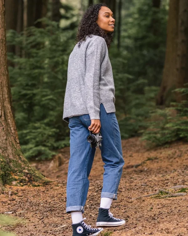 Best Sale Passenger Cove Recycled Knitted Jumper Grey Marl