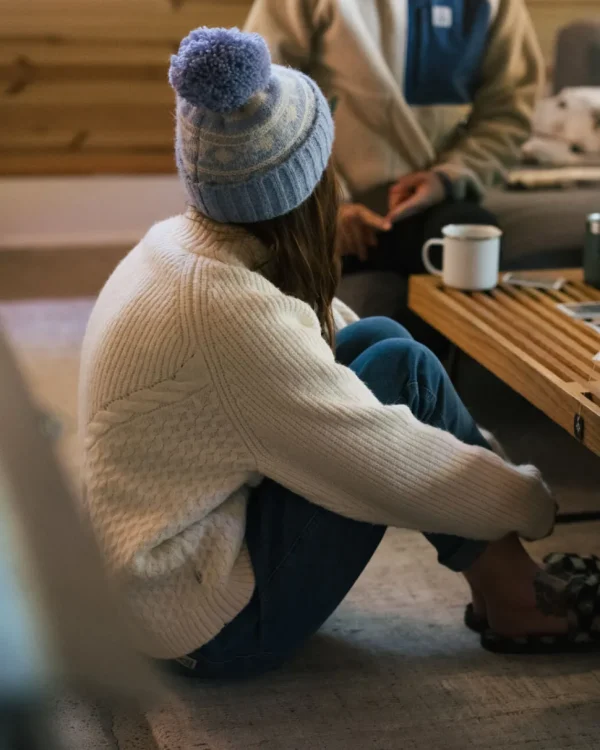 Shop Passenger Cozy Cable Recycled Knitted Jumper Off White