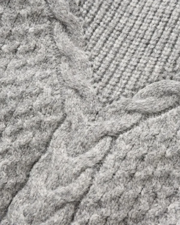 Shop Passenger Cozy Cable Recycled Knitted Jumper Grey Marl