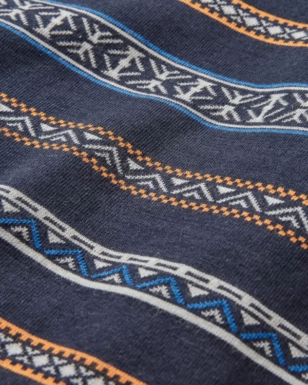 Online Passenger Crackle Organic Relaxed Fit LS T-Shirt Midnight Fairisle